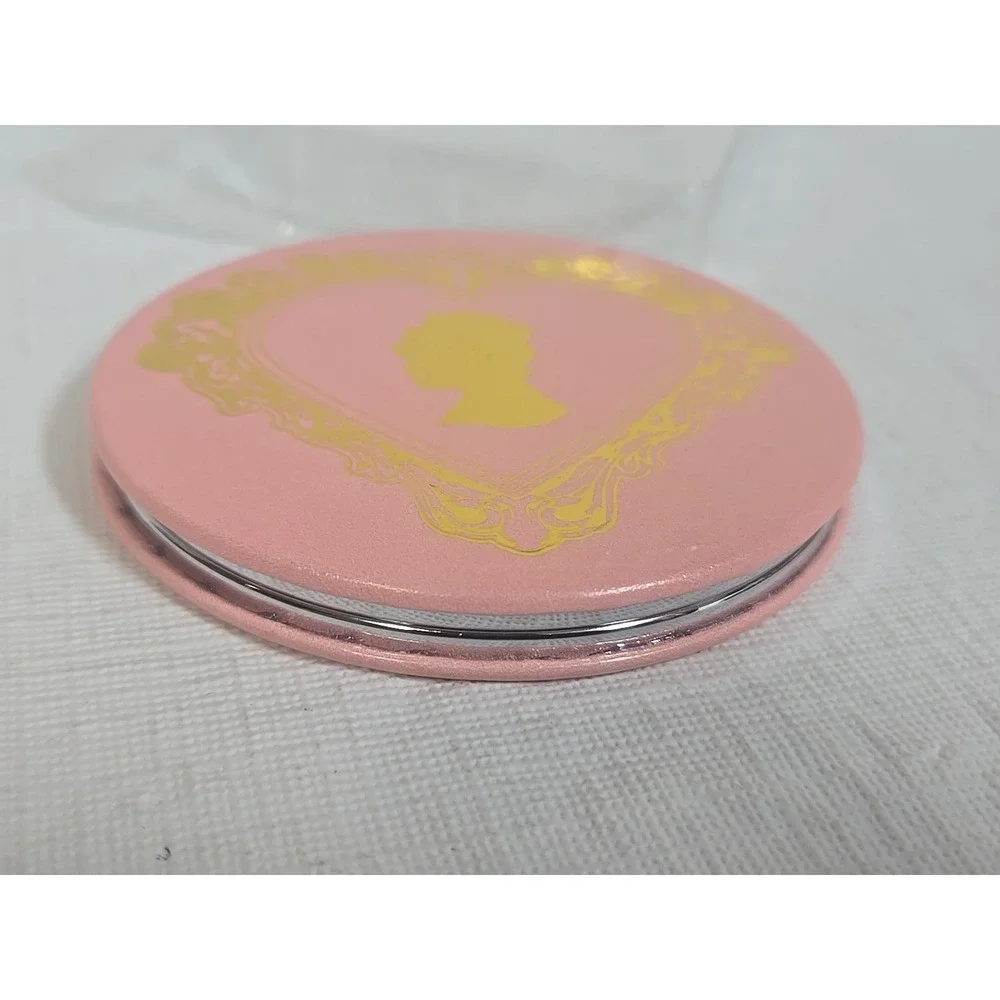 Bridgerton Compact Mirror Netflix Series Pink Gold Cameo Heart Collectible Boxed